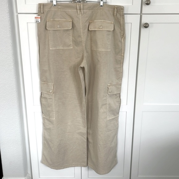 BP by Nordstrom Women’s Twill Wide Leg Cargo Cotton Pants Plus Size 20 NWT - Picture 6 of 6